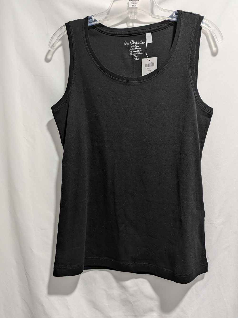 Chico's Black Scoop Neck Tank Top